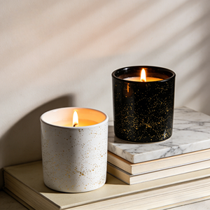 Cire de soja, aromathérapie, style minimaliste, parfum floral végétal, forme cylindrique, décoration d'intérieur, durée de combustion de 40 à 60 heures - Product Image 1