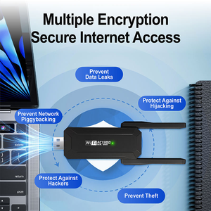 การ์ดเครือข่ายไร้สายแบบดูอัลแบนด์กิกะบิต 5G อินเทอร์เฟซ USB3.0 WIFI5 ความเร็ว 1200Mbps ภายนอกสำหรับแล็ปท็อป - Product Image 4