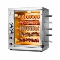 Four à poulet électrique au gaz, rôtissoire automatique, gril à poulet, machine commerciale en acier inoxydable