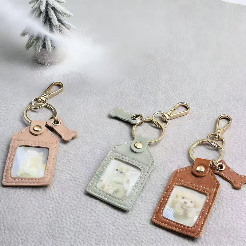 Cute PU Leather Pet Photo Key