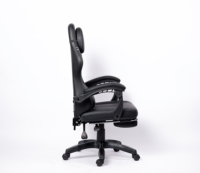Chaise de jeu inclinable en cuir pour ordinateur de course avec repose-pieds
