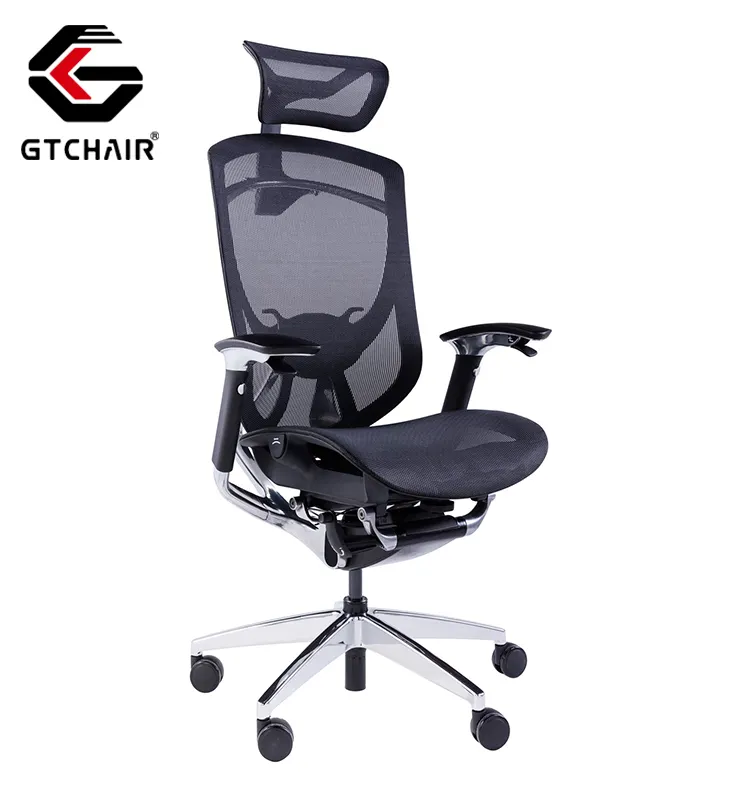 GTCHAIR IFIT Smile Face Grey Mesh Chair Office Ergonomic Chair