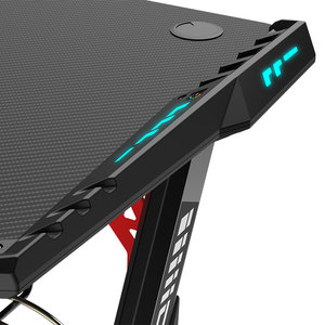 Escritorio moderno personalizable para juegos de PC con juego de mesa y silla RGB Soporte de ordenador portátil ajustable extensible y electrónico de metal - Product Image 5