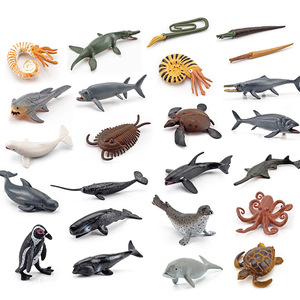 Modèles d'animaux marins de simulation transfrontalière Xinhen : requins, tortues, dauphins, baleines, pingouins, crabes et modèles statiques sous-marins - Product Image 2