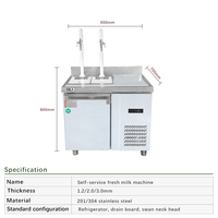 Batteur à lait frais automatique Lanxin en acier inoxydable, alimenté par prise secteur, équipement commercial pour café, thé et boissons fraîches