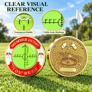 Niveau à bulle de golf pour la lecture des pentes, aide au putting format de poche en métal, outil de lecture du vert pour l'entraînement des golfeurs et les cadeaux de tournoi - Product Image 3