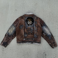 DIZNEW Vente flash Veste de marque Spring Creek Do Veste en jean vintage pour homme Veste bomber américaine de rue en denim Logo personnalisé