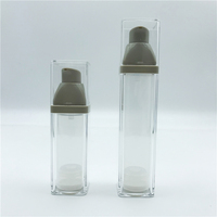 Flacon vide en plastique élégant à double paroi pour crème, lotion, shampoing, fond de teint liquide, avec bouchon, 30ml 50ml