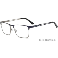 Montures de lunettes carrées classiques, monture optique en métal pour hommes 2025