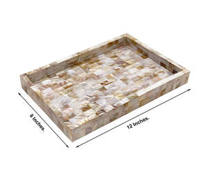 Mère de Perle Plateau de Service Fait Main plateau de service hostelling mère de perle en gros plateau de service pour la maison d'hôtel de restaurant - Product Image 3