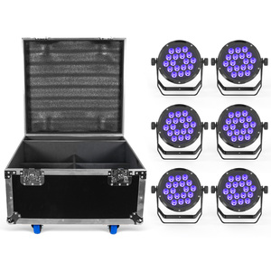 6PCS với trường hợp chuyến bay 150W IP67 18PCS dẫn mệnh đèn rgbwa + UV cho Disco DJ hội trường bên thanh hiệu suất không thấm nước có thể Đèn sân khấu - Product Image 1