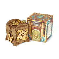 Caja con Compartimento Secreto YUESHEN IDventure, Rompecabezas Mecánico de Madera 3D del Nautilus del Capitán Nemo, Piezas Mecanizadas por CNC