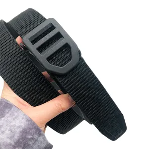 wholesale Black 1.5 inch black nylon Heavy Duty Utility belt EDC tactical belt Reinforced Tactical Belt