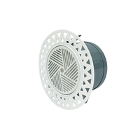Diffuseur d'air frais en plastique ABS rond détachable pour système de ventilation HVAC, couverture de ventilation réglable pour intérieur