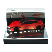 Bloc-notes 3D Supercar Personnalisable avec Calendrier 2027, Slogan Personnalisé, Sculpture de Voiture de Course, Papier à Notes avec Porte-Stylo et Lumière LED