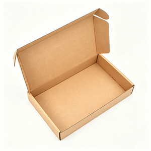 Boîte d'expédition personnalisée en carton ondulé marron, type avion, en gros, vierge, en kraft, pour vêtements, cosmétiques, avec impression de logo - Product Image 1