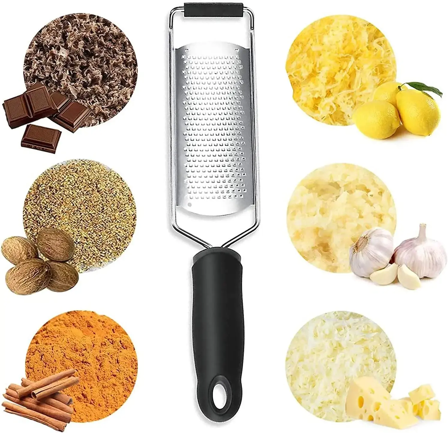 Nhà bếp graters thép không gỉ citrus chanh zester gừng tỏi sô cô la đa chức năng tay vắt tay