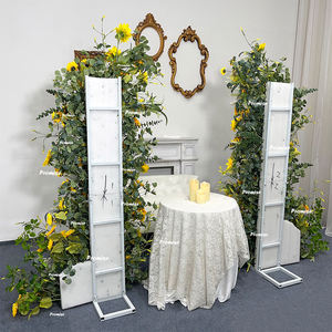 Обещанная круглая АРКА с белыми цветами Подсолнухи и ромашки искусственная Цветочная Арка с двумя сторонами свадебного входа фон - Product Image 3