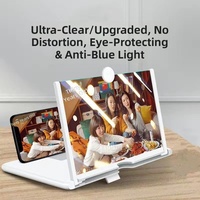IDEAL Hot Sales 10 Inch 3d Mobile Phone Screen Magnifier Amplifier Stand Bracket Movie Game Magnifying Folding Phone Desk Holder