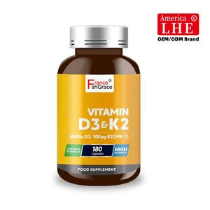 Suplemento de Vitamina D3 K2 en Cápsulas, Venta Caliente, Apoyo para la Función Inmunológica y la Salud en Adultos - Product Image 2
