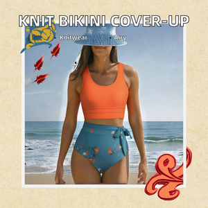 En gros, cache-maillots de bain tricotés tendance anti-UV avec décorations ajourées, type jupe de protection solaire du fabricant - Product Image 2