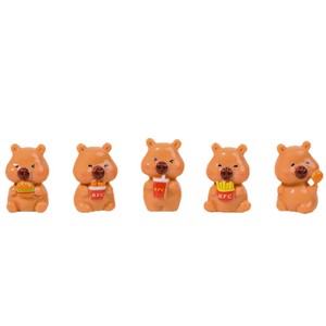 Figurine mini en résine Lanshuo, ours de dessin animé KFC, décoration d'intérieur en forme d'animal, porte-clés, jouet créatif DIY - Product Image 5