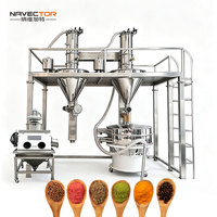 Machine de tamisage de poudre de paprika en acier inoxydable 304 de 1500 kg/h avec convoyeur à vide