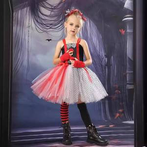 Disfraz de Payaso Malvado de Película y Televisión para Niñas, Estilo Nuevo de HP, para Halloween, Tutú Rojo de Poliéster - Product Image 2