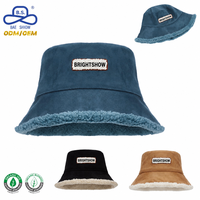 Chapeau Bob Tendance Haut de Gamme Personnalisé avec Logo, Doublure Sherpa Réversible, Vert Sarcelle, Style Décontracté Streetwear pour l'Hiver Chaud