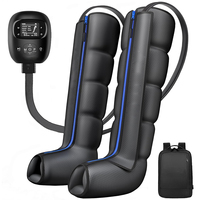 Masseur de jambes électrique sans fil à 5 chambres avec logo personnalisé, 6 modes, compression d'air, thérapie par pression de 40 à 220 mmHg