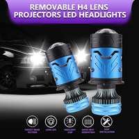 Nouveau Design Mini Projecteur Bi-LED Puissant Pièce Automobile 180W 25000lm Ampoules Voiture Lentille Phares H4 LED