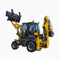 ASV Euro 5 EPA Bersertifikat Diesel 4WD Wheel Loader Backhoe Loader CE Hidrolik Retroexcavator Perawatan Jalan Pertanian