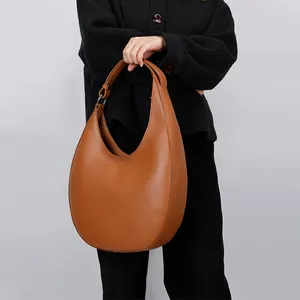 Neue Fabrik Großhandel klassische Damen-Hand-Armütze hochwertige Luxus-Handtasche Herbst runde Ei-Leder-Schultertasche