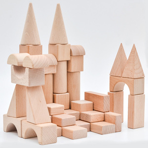 Yuci Ome Đồ Chơi Giáo Dục 100Pcs Bằng Gỗ Lâu Đài Khối Bộ Xây Dựng Khối Sồi Vật Liệu Bằng Gỗ Lâu Đài Xây Dựng Khối - Product Image 2