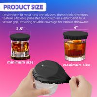 Housse de tasse réutilisable en polyester élastique avec trou pour paille, style mode, protection toutes saisons pour usage extérieur
