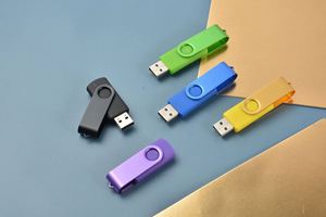 Clé USB pivotante avec logo personnalisé, échantillon gratuit, couleurs variées, prix abordable, clé USB 3.0, capacité 8 Go, 16 Go, 64 Go, matériau métallique, nouveauté - Product Image 2