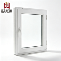 Ventana Corredera Impermeable de UPVC con Doble Acristalamiento para Edificios Comerciales, Ventanas de Vinilo Blanco con Estándar CE