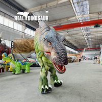 Costume de dinosaure T-Rex vert avec télécommande et structure en acier pour parcs d'aventure intérieurs/extérieurs, centres commerciaux, taille personnalisable