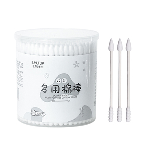 Tốt Nhất Bán Tự Nhiên Thấm Bông Gạc Với Đôi Đầu 7Cm Cho Trang Điểm Và Làm Sạch Vòng Hộp Nhựa Và Gỗ Thanh Nụ - Product Image 6