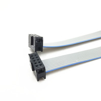 Câble plat IDC gris sur mesure avec connecteur FC, pas de 1,25 mm/2,54 mm, 4 broches, assemblage faisceau de câbles