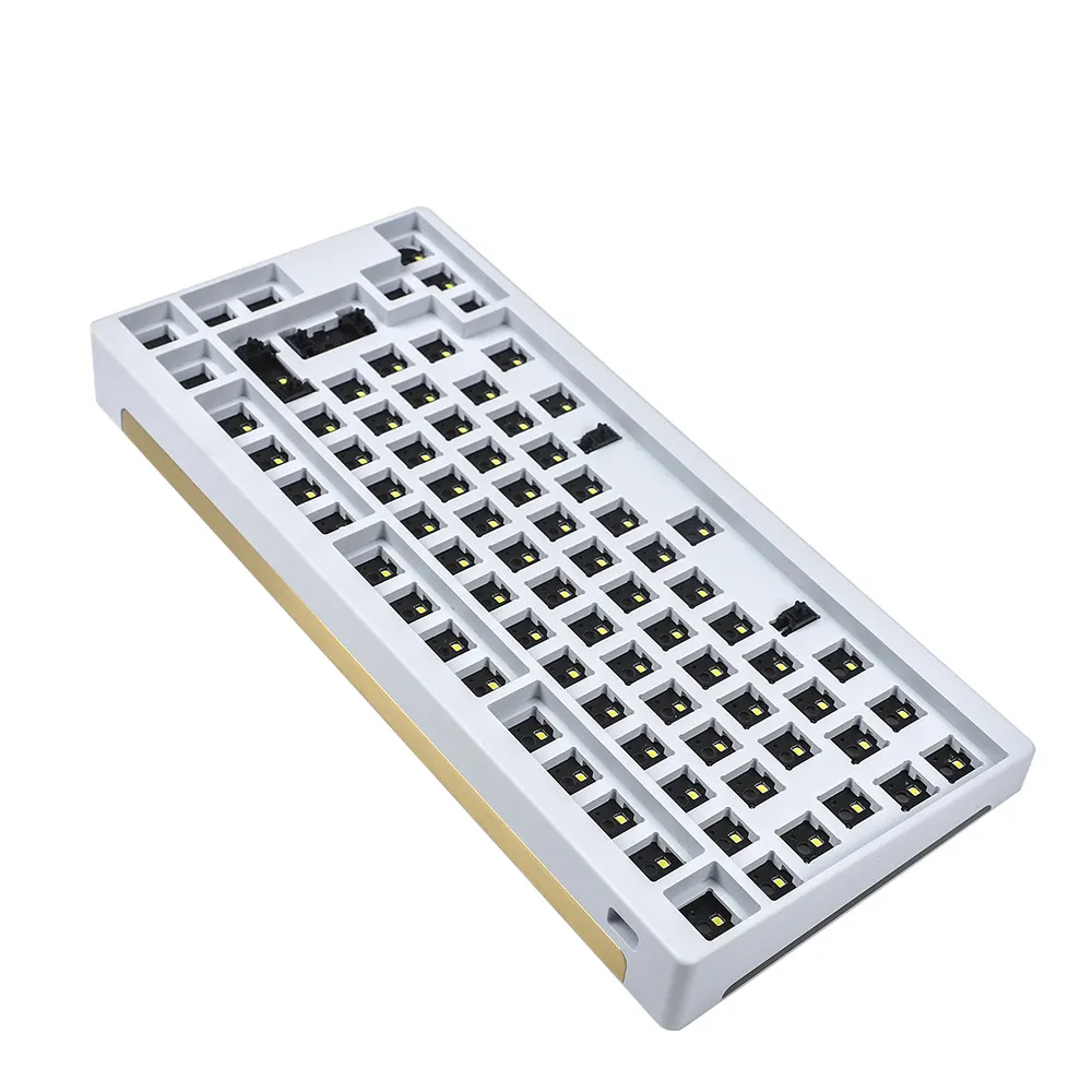 IDOBAO OEM ID80 V2 ISO QMK VIA 75% 84 Keys Anodized Aluminum Case Powder Coat Plate Hot Swap Mechanical Keyboard Kit