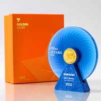 Soldes d'été Trophées en marbre de cristal personnalisés Médailles et plaques Creative Engraved Awards for Personal & Corporate Use Unique