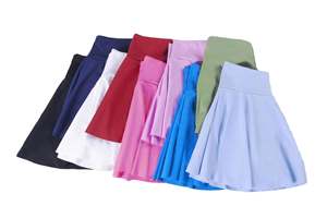 Однотонные женские теннисные юбки с индивидуальным логотипом, спортивные, для фитнеса, быстросохнущие дышащие юбки для гольфа с шортами и карманами - Product Image 6