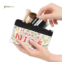 Sac cosmétique vierge en polyester pour sublimation Prosub en gros, personnalisable par impression par transfert thermique, pour crayons et maquillage