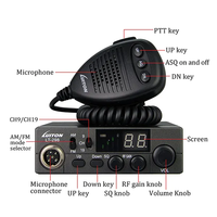 LT-298 Pemancar-penerima CB Laut 27 MHz/Radio CB Mobil 40 Saluran
