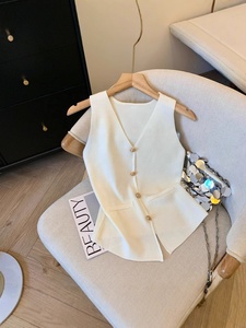 Camiseta sin Mangas <span class=keywords><strong>con</strong></span> Cuello en V, <span class=keywords><strong>Estilo</strong></span> Retro, Diseño Simple, Corte Ajustado y Elegante para Mujer - Product Image 2