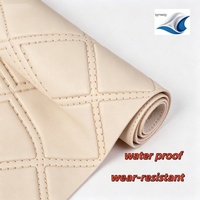 Offre Spéciale Cuir PVC Gaufré 1,1 MM Imperméable Résistant à l'Abrasion avec Dos Velours, MOQ 55 Yards pour Sièges de Voiture, Bagages, Portefeuilles, Meubles