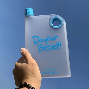 Bouteille d'eau plate en plastique sans BPA avec logo personnalisé Yy805, format A5, A4, A6, 380 ml, 450 ml, 750 ml, facile à transporter, pour la salle de sport - Product Image 5