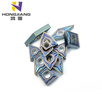 Nouvel insert de fraisage CNC en carbure de tungstène négatif HongJiang TNMG pour finition, revêtement CVD/PVD, haute résistance à l'usure, OEM