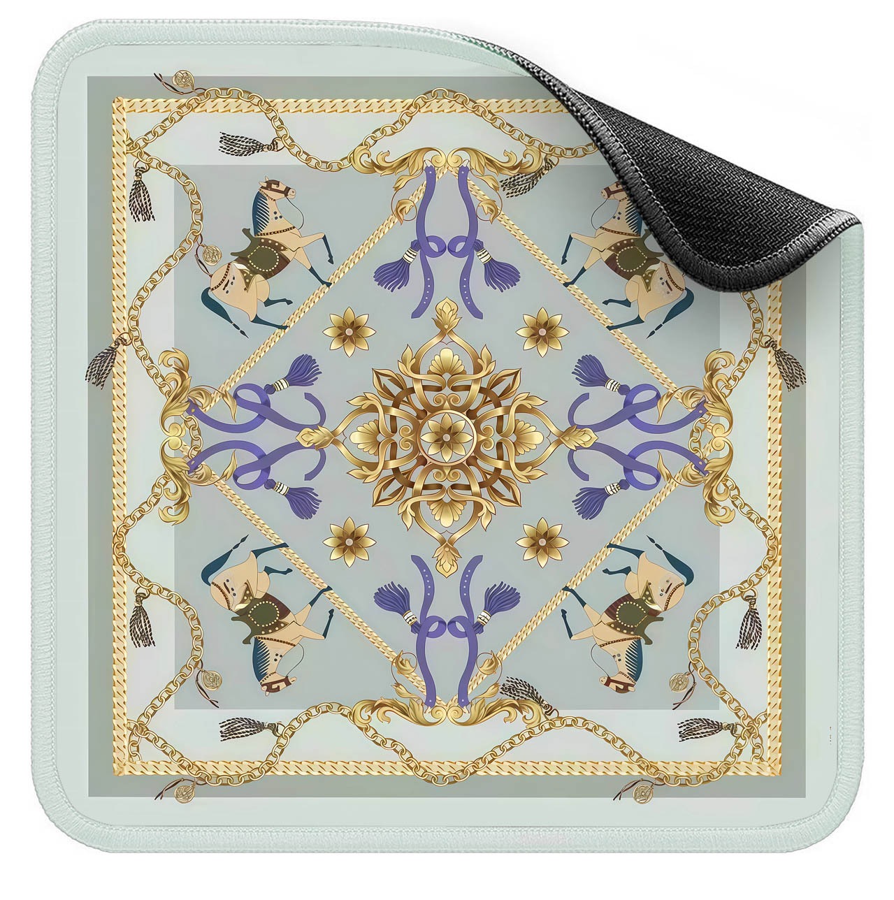 Vert clair (motif géométrique doré)